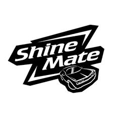 Logo de Shine Mate avec le dessin stylisé d'une voiture.
